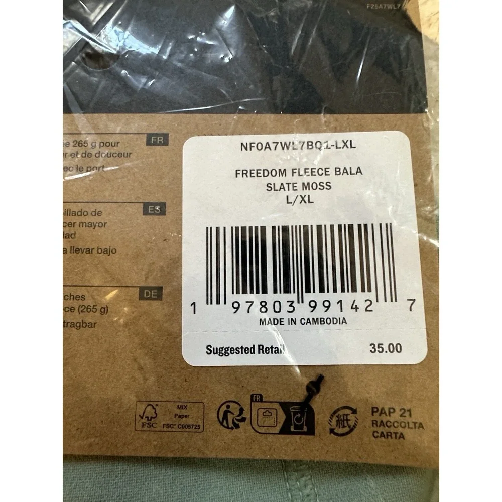 The North Face Freedom Fleece  Winter man Slate Moss balaclava L/XL